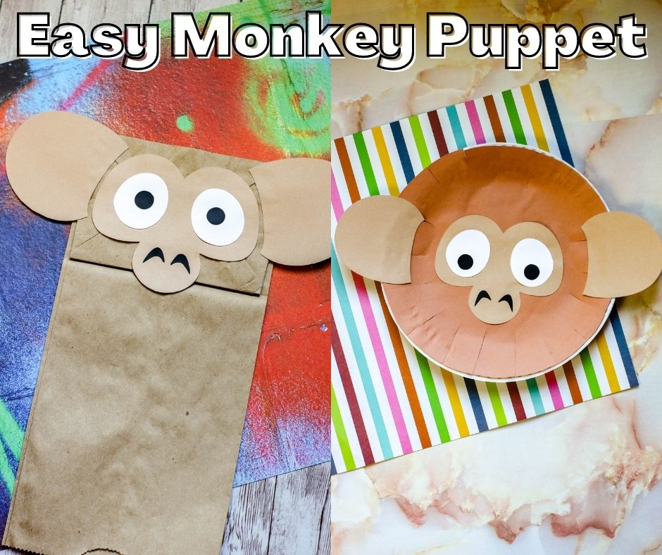 Easy Monkey Puppet Craft for Kids Our WabiSabi Life