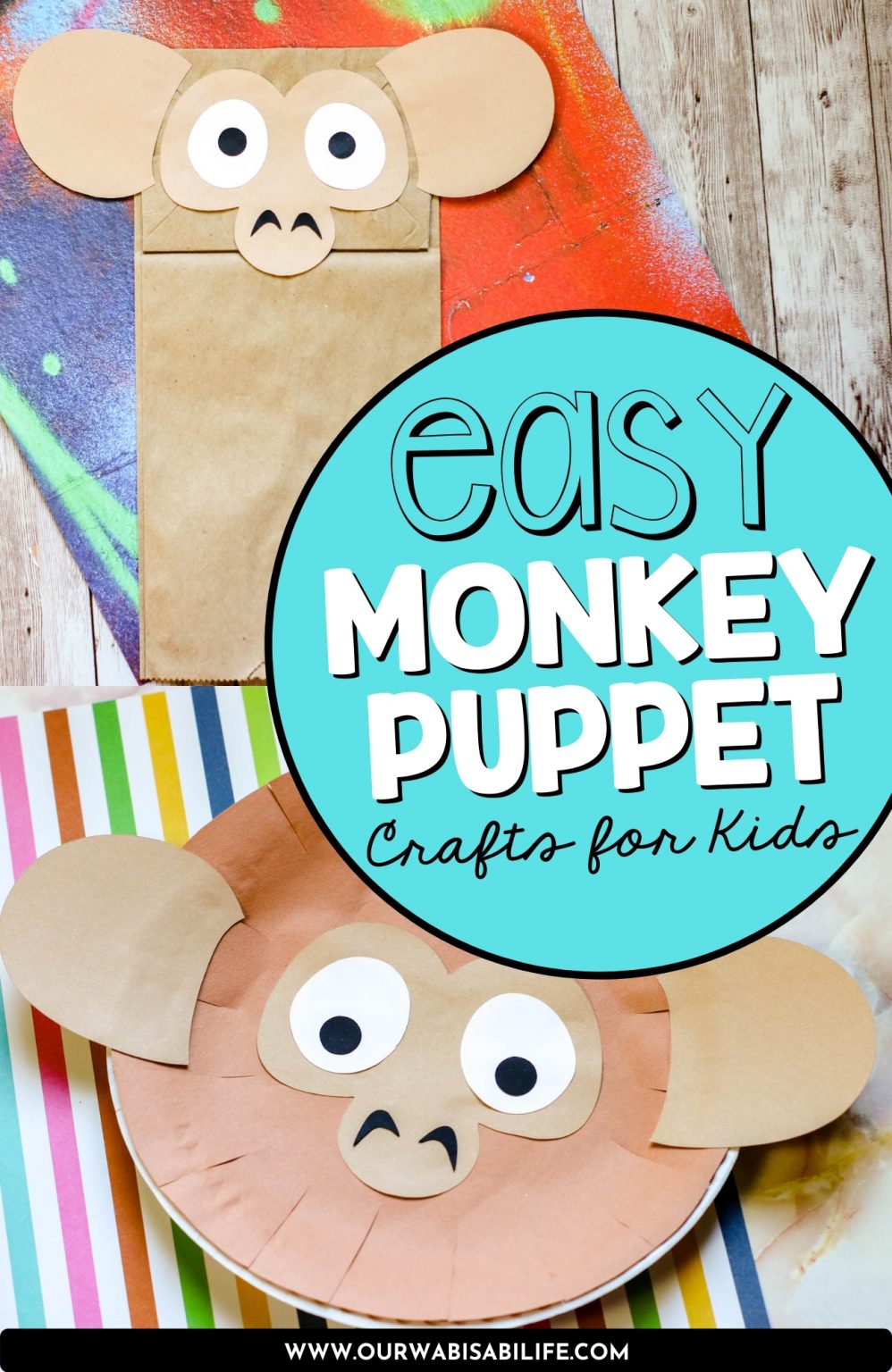 Easy Monkey Puppet Craft for Kids Our WabiSabi Life