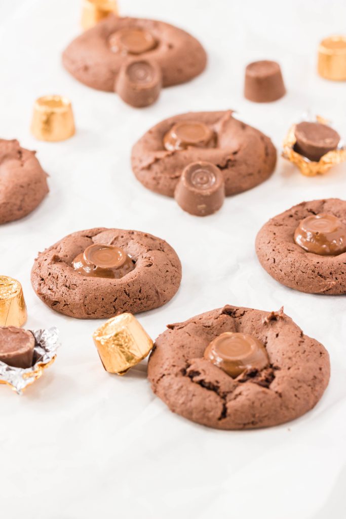 Rolo Cookies with Cake Mix