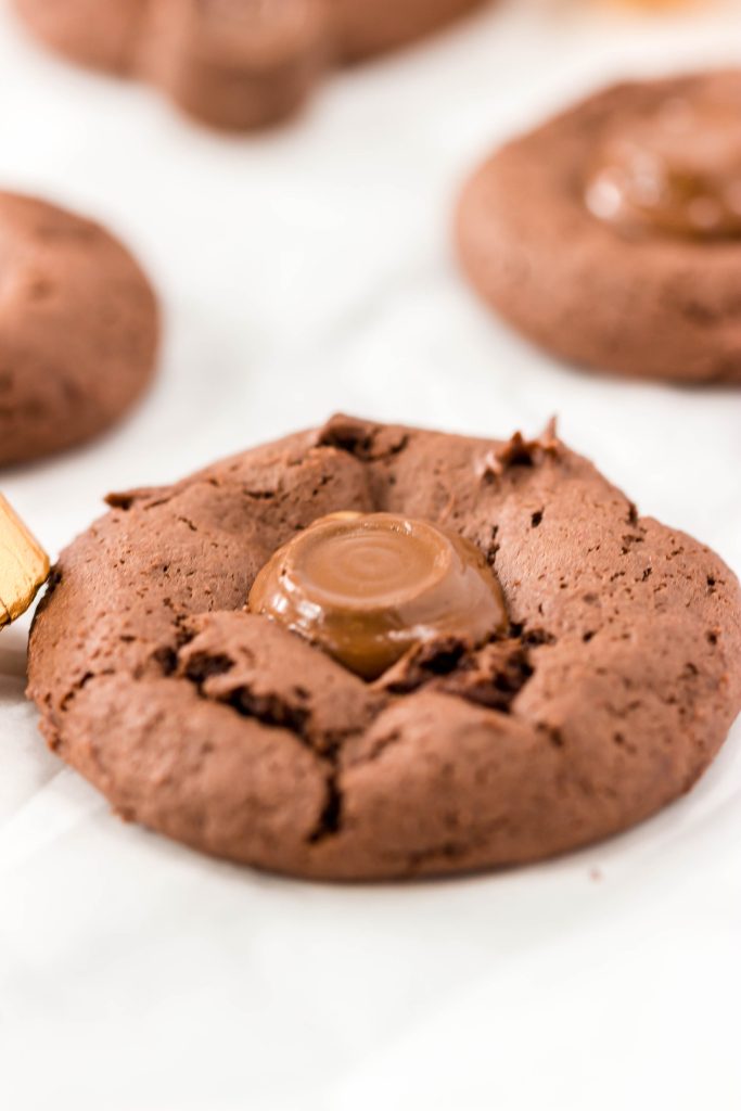 Rolo Cookies with Cake Mix