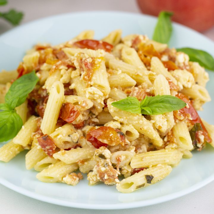 Healthy Baked Feta Pasta (TikTok Pasta) Our WabiSabi Life