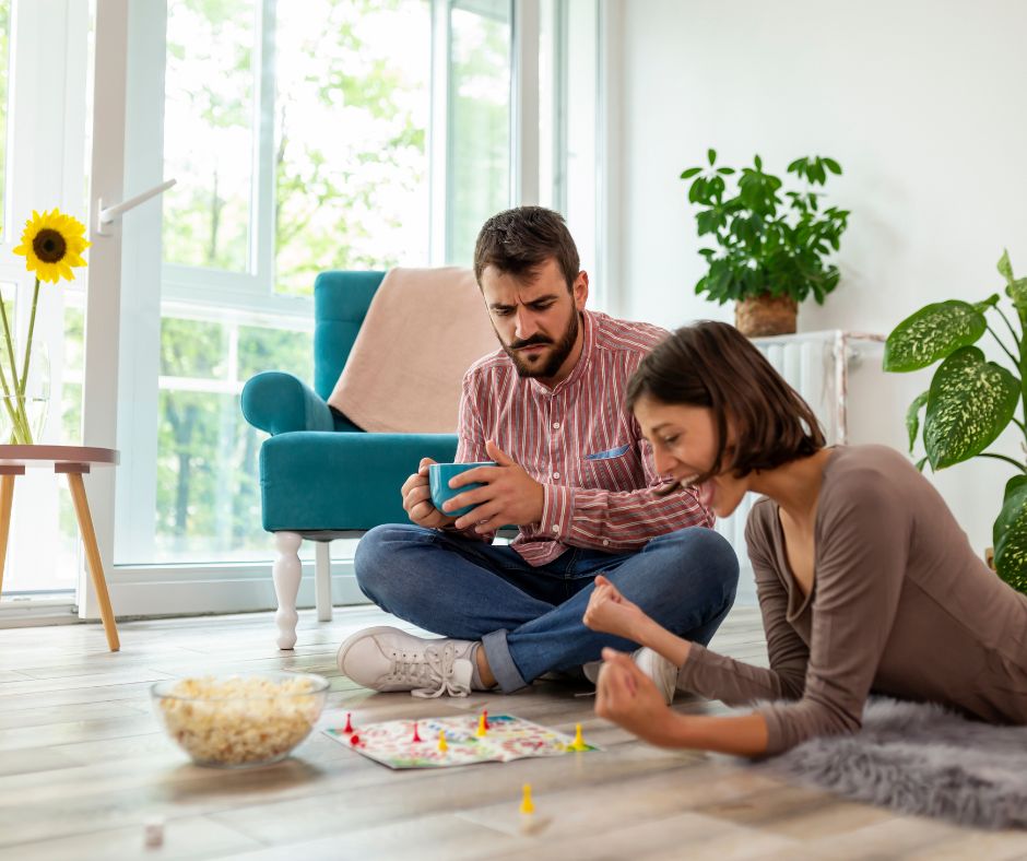 couple playing a game