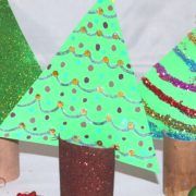 Easy Christmas Tree Craft with Construction Paper - Our WabiSabi Life