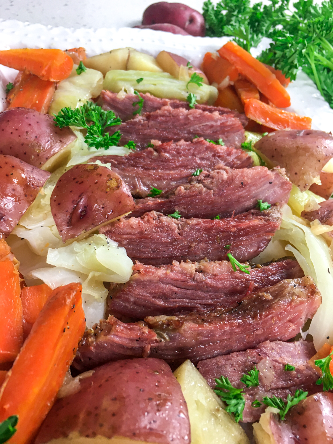 Instant Pot Corned Beef and Cabbage with Guinness 