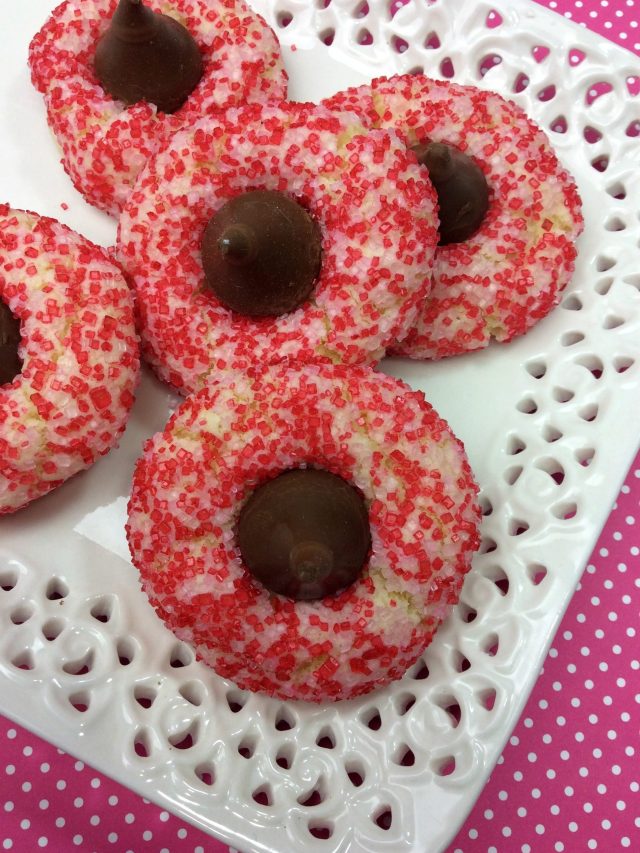 Valentine’s Day Hershey Kiss Sugar Cookies