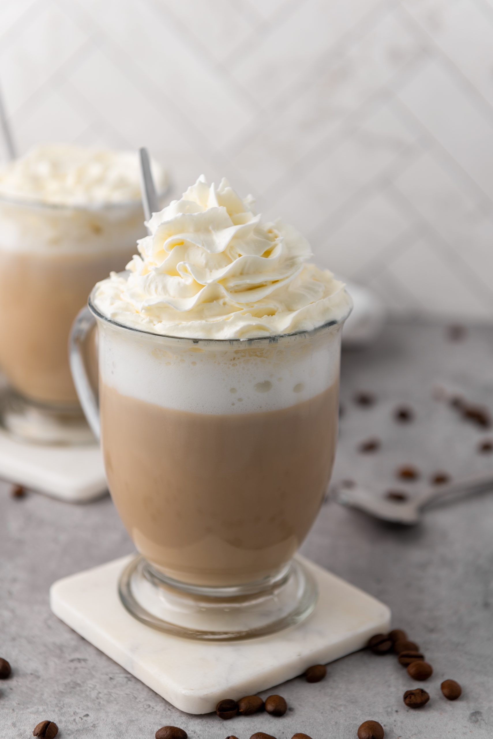 closeup of copycat vanilla latte
