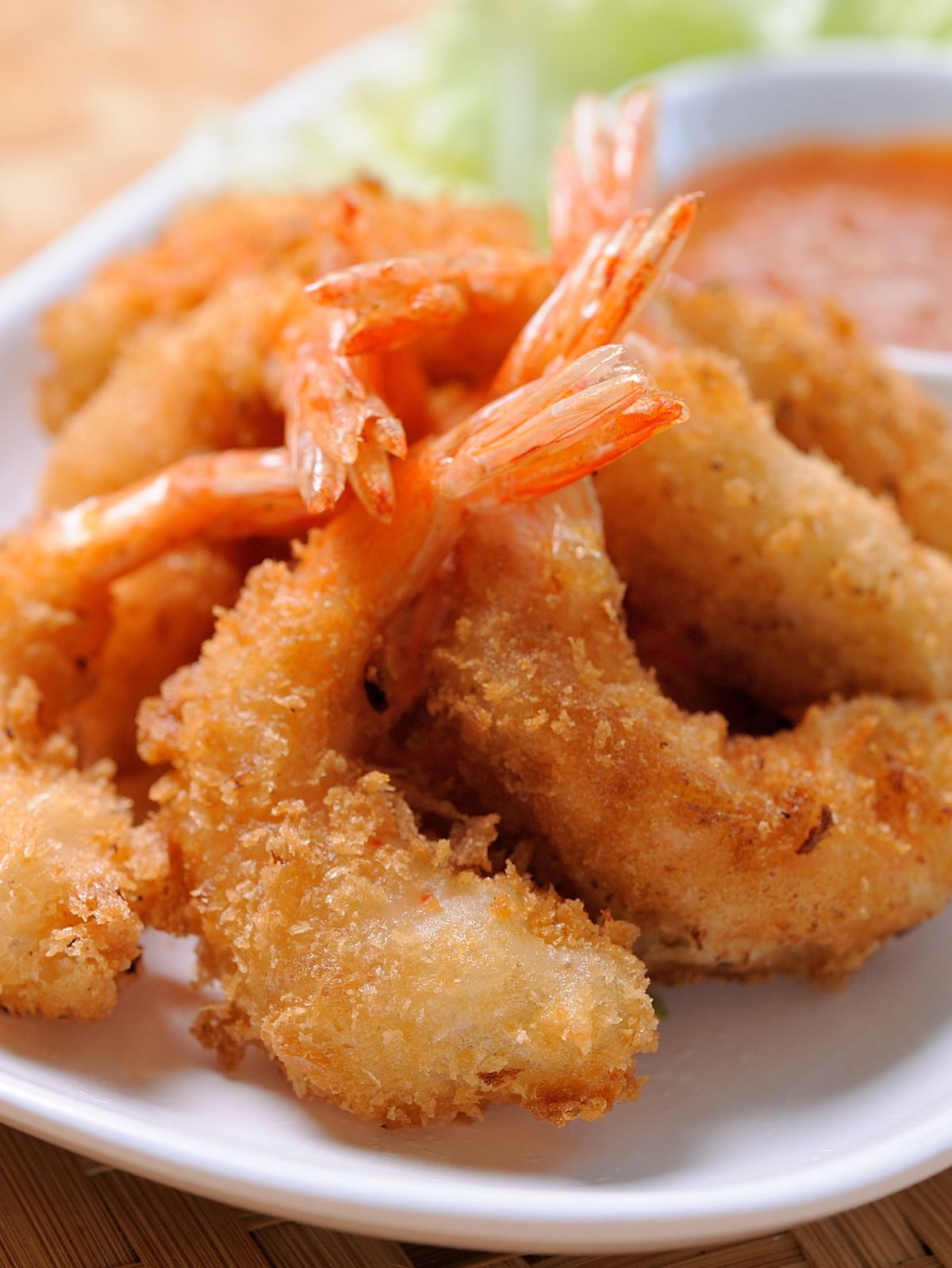 shrimp on a white plate