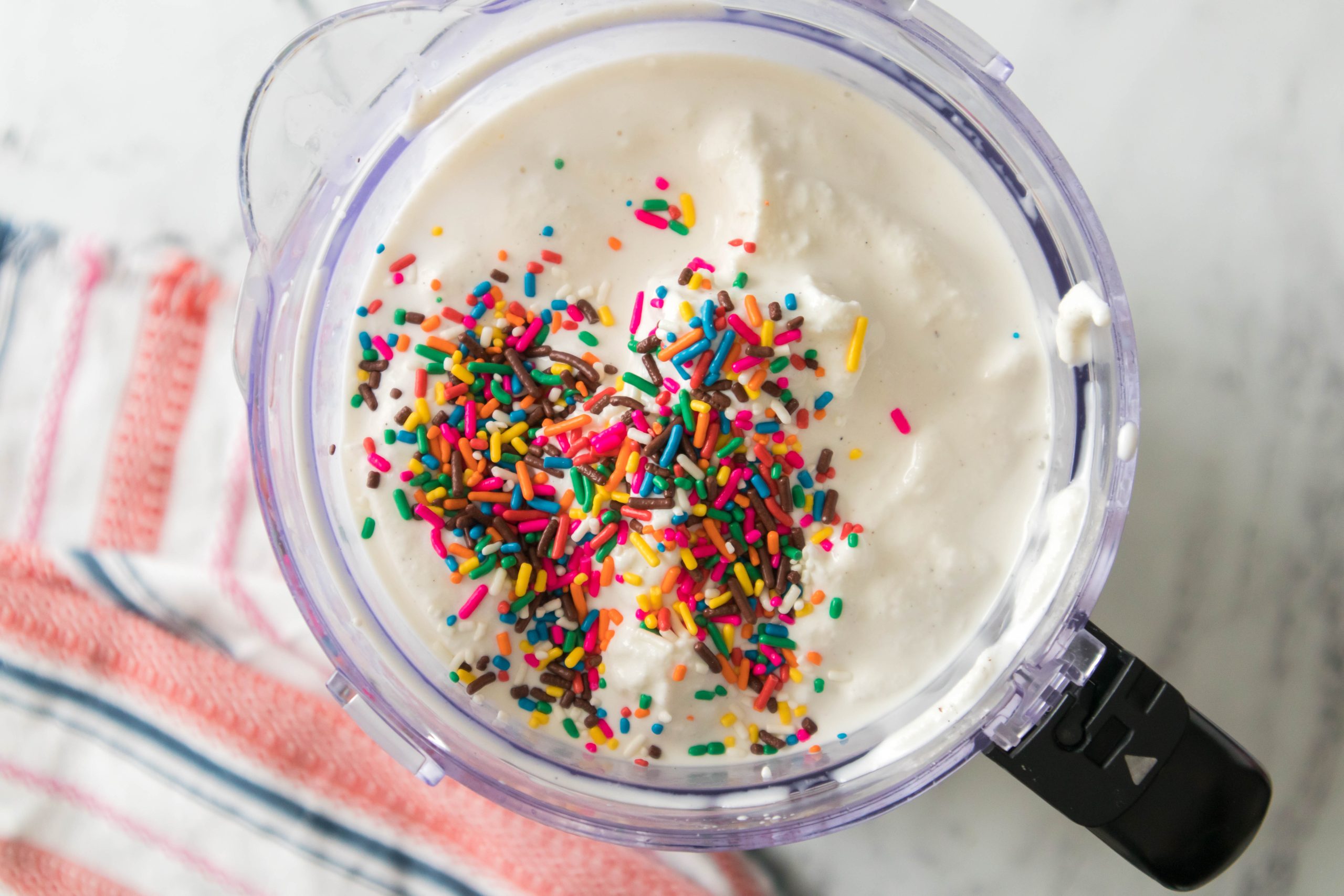 sprinkles on top of the ice cream