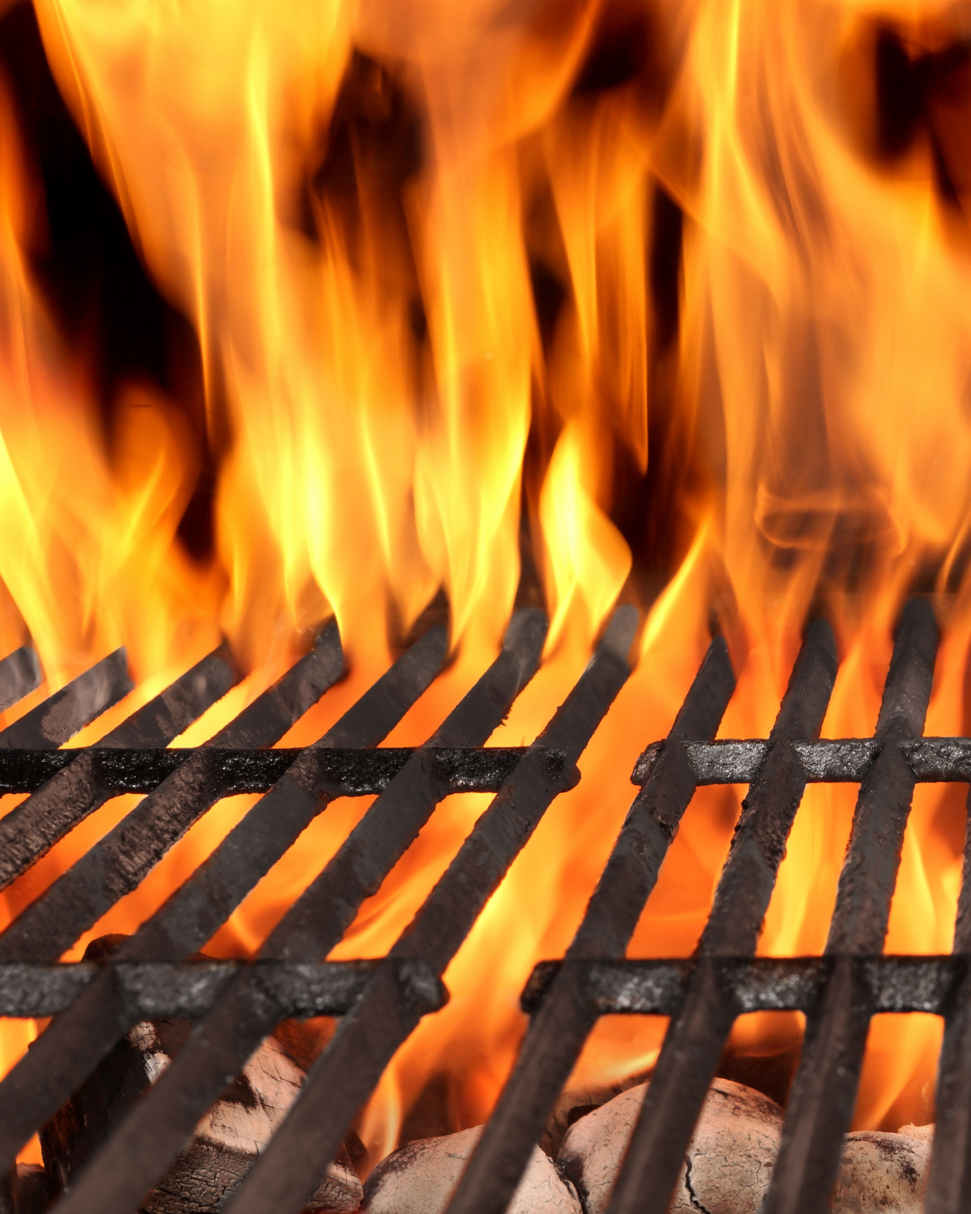 grill with fire
