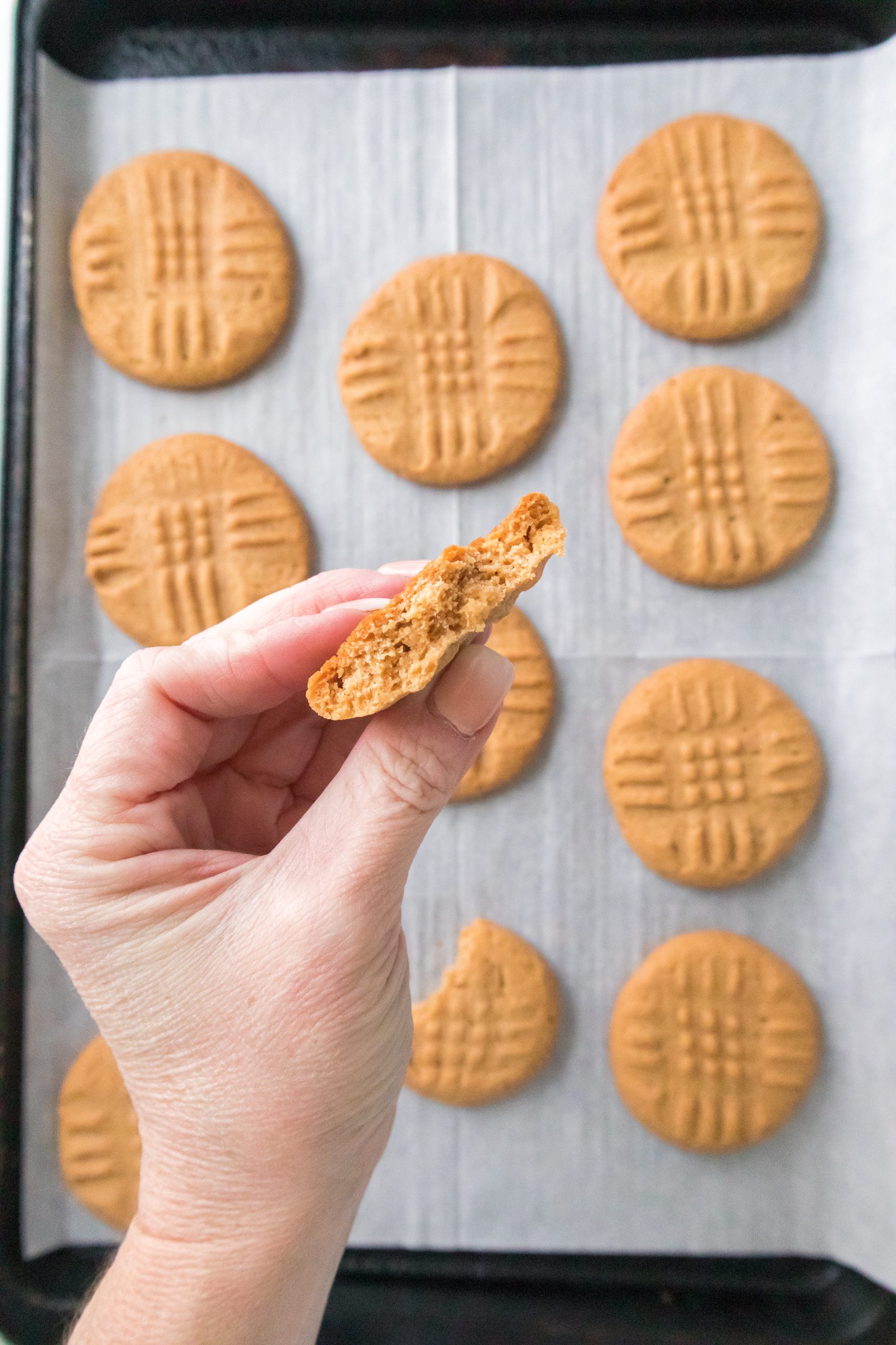 cookie being held