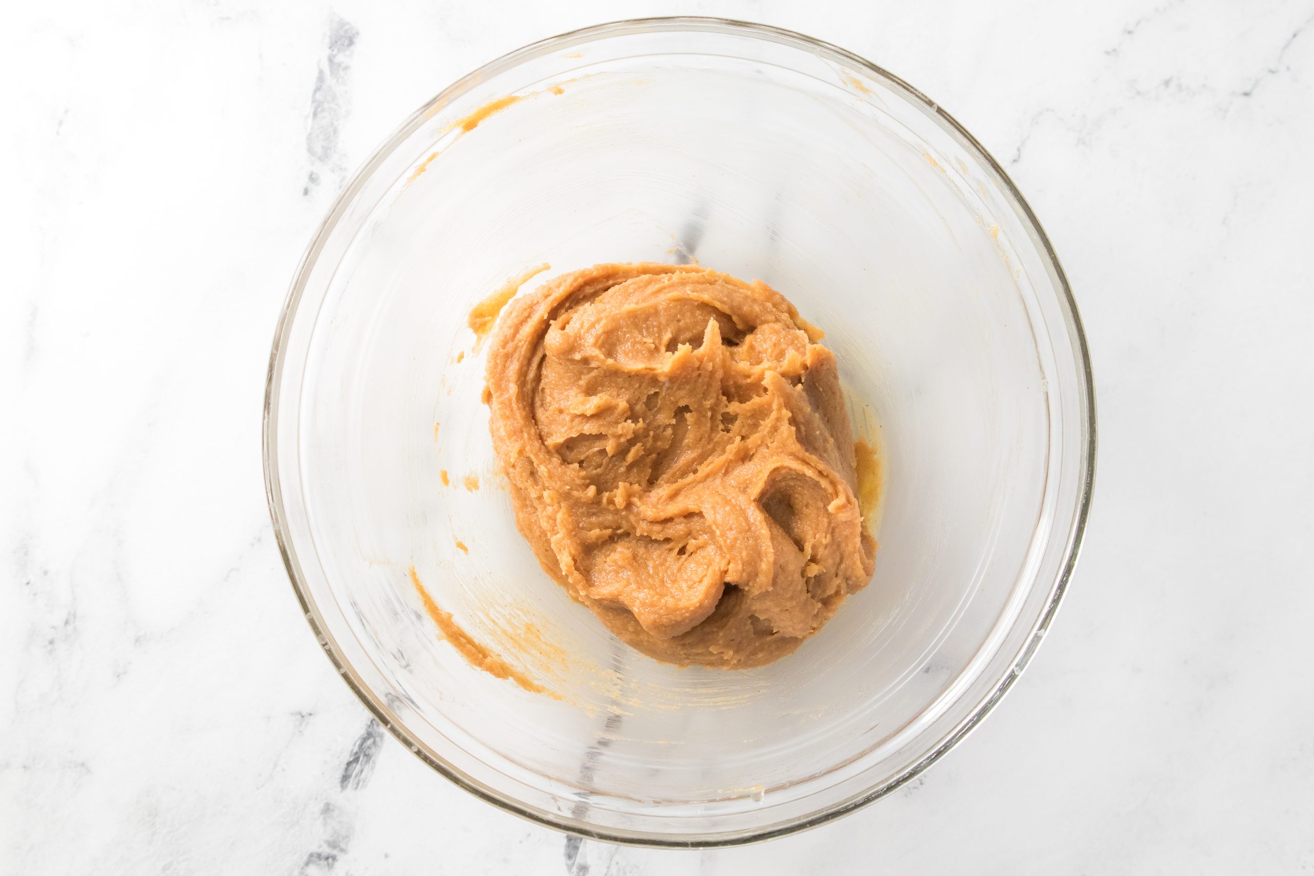 mixed the peanut butter dough in a bowl