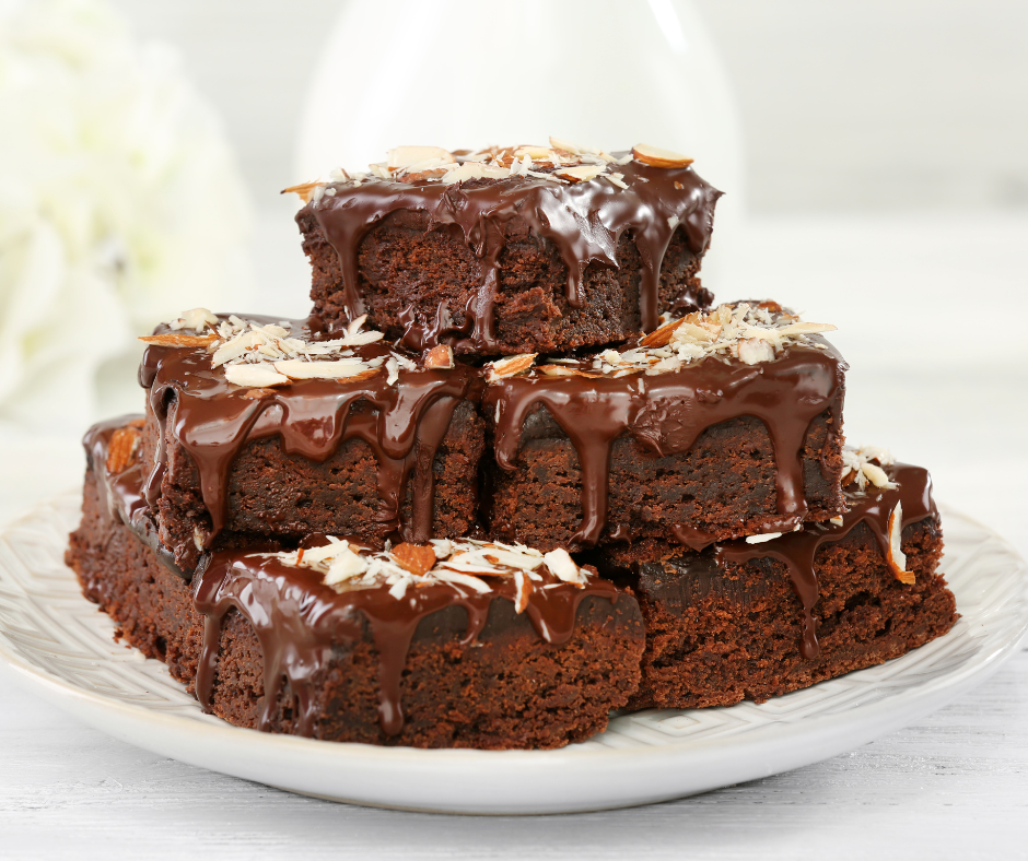 brownies with chocolate on top