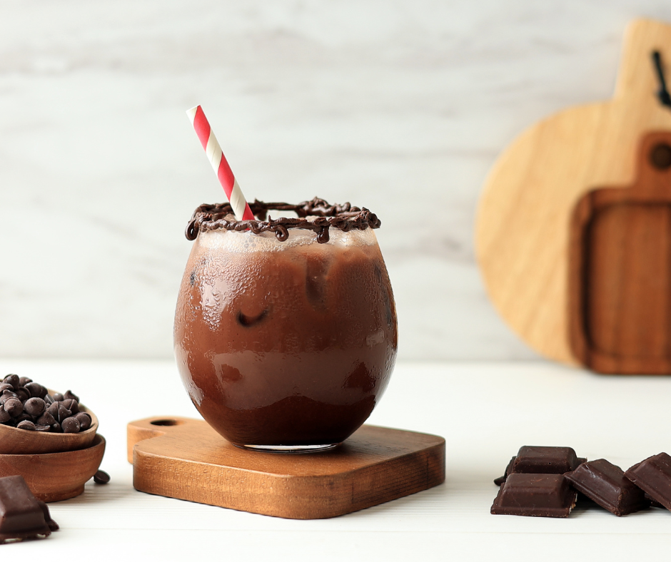 drink with homemade chocolate syrup