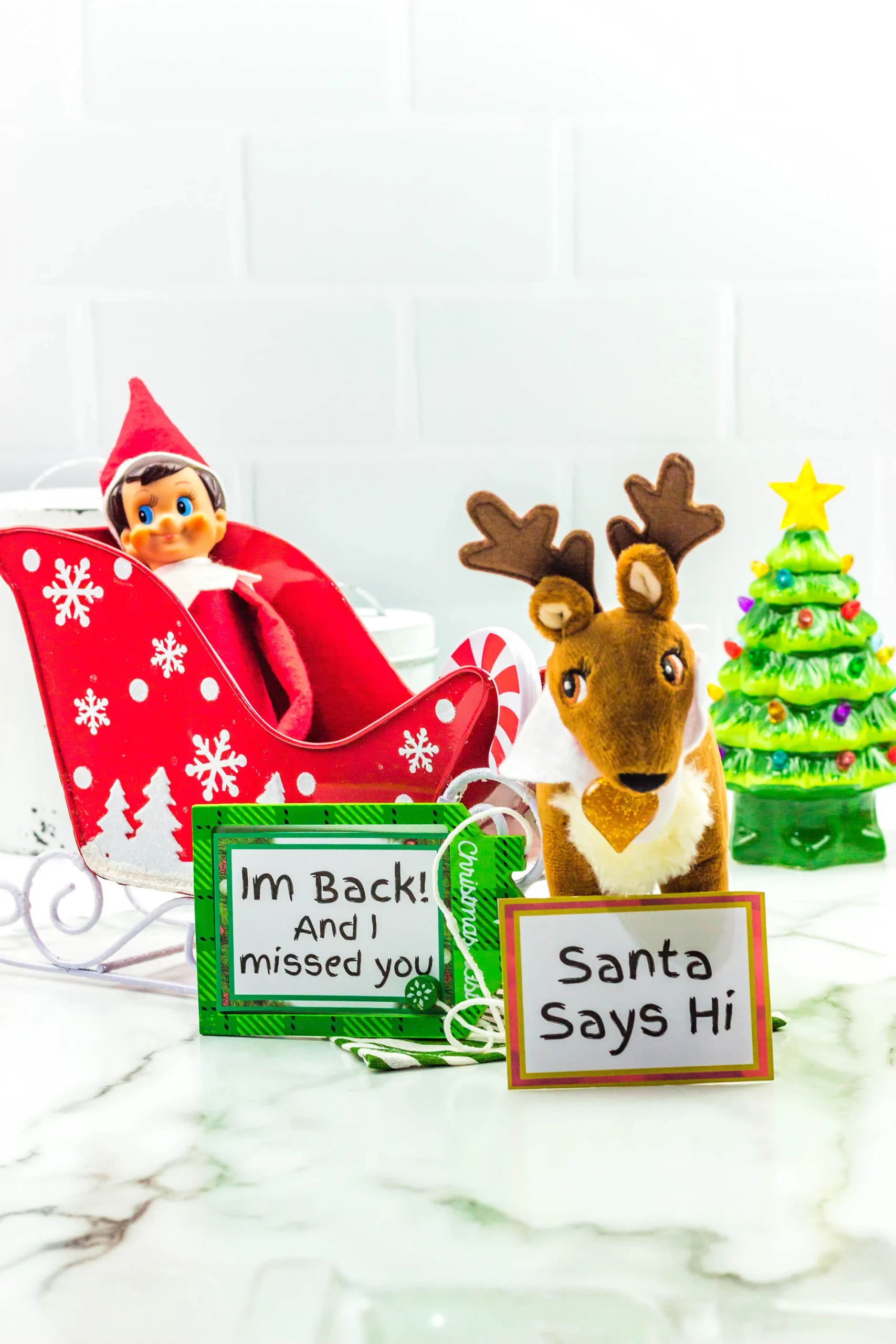 elf on the shelf with printable elf notes