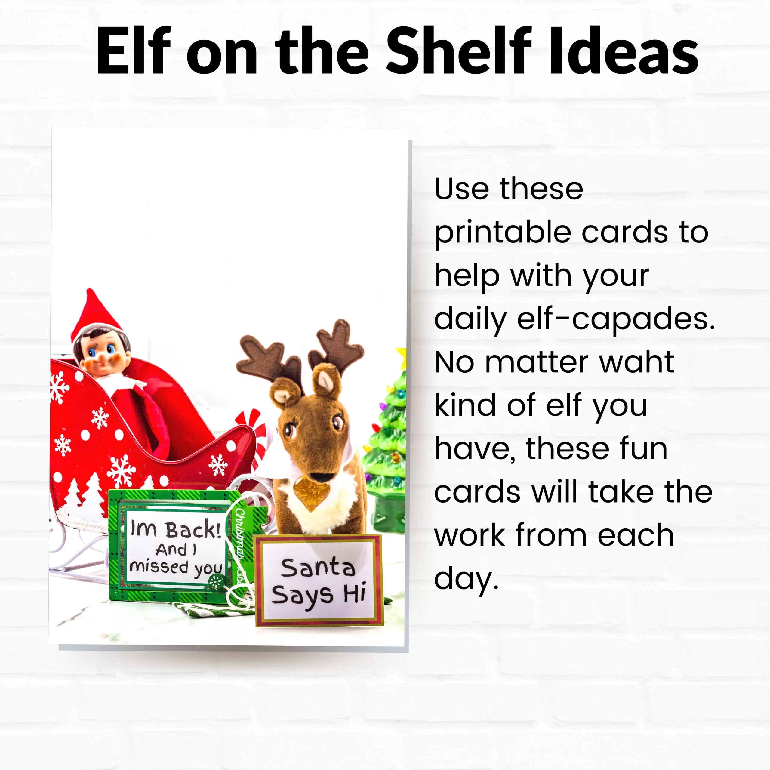 elf on the shelf with printable elf notes