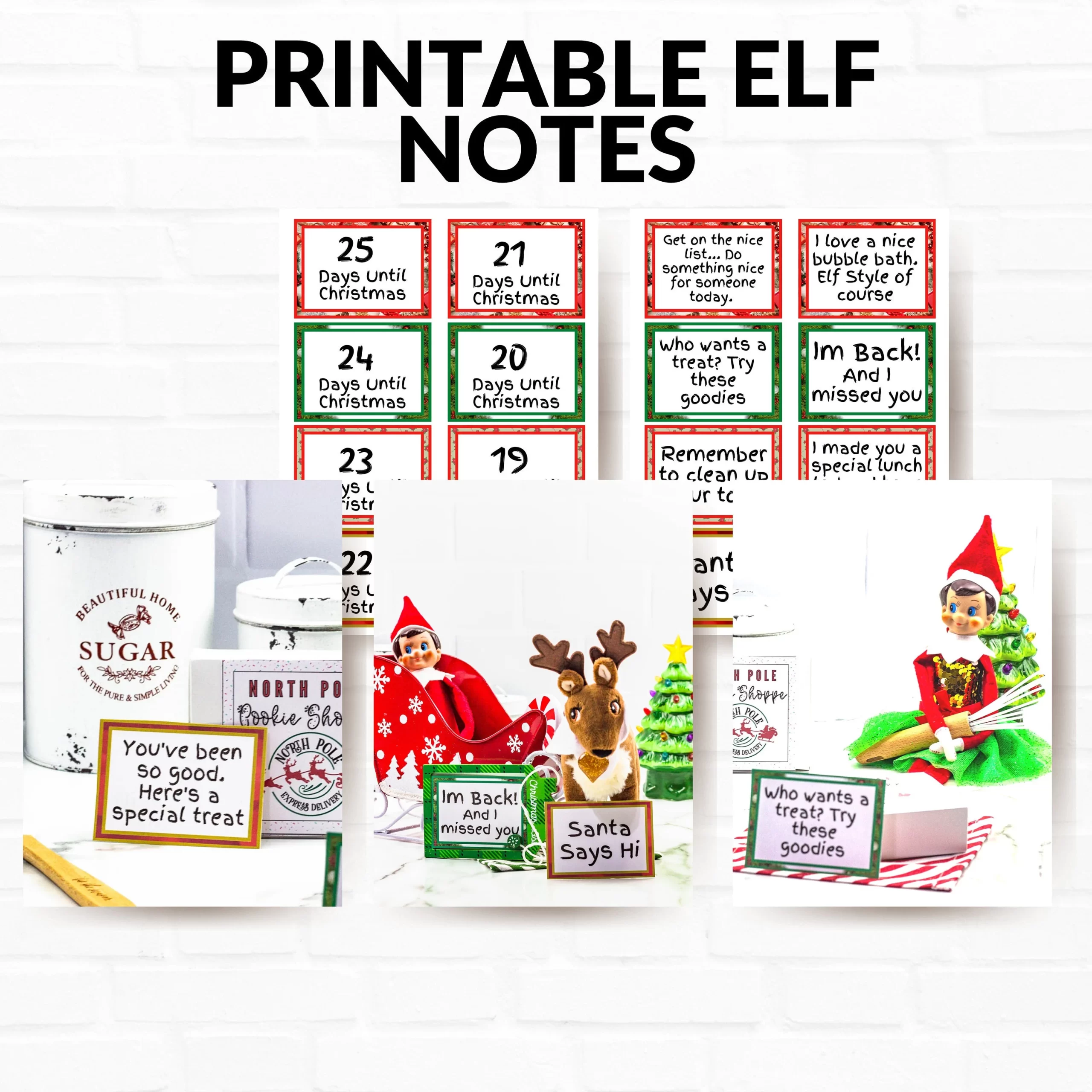 elf on the shelf with printable elf notes