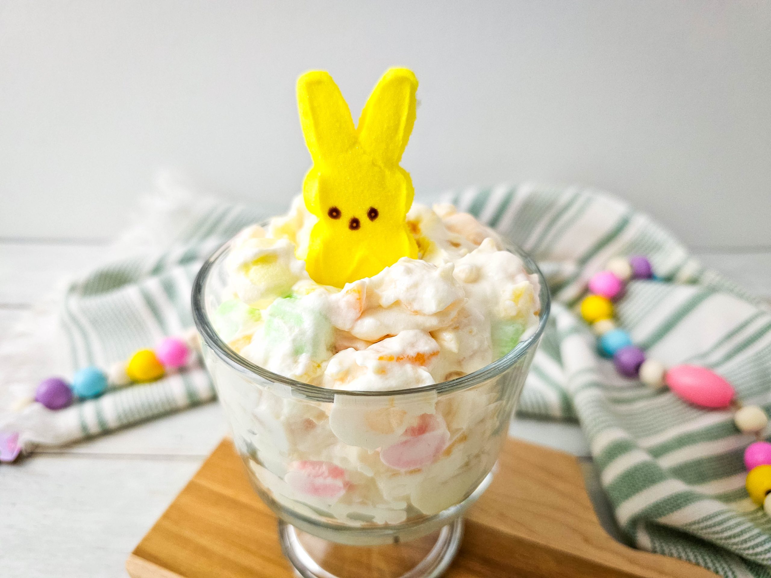 Easter Fluff with Peeps in a bowl