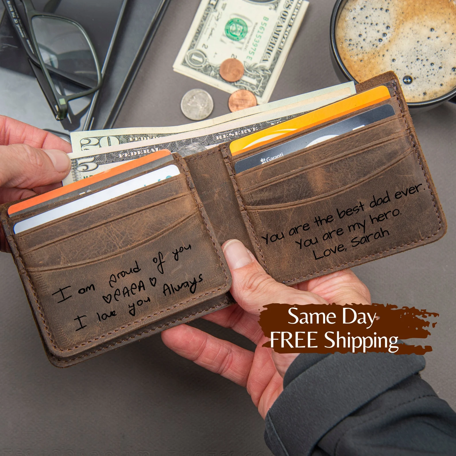 Personalized Leather Wallet