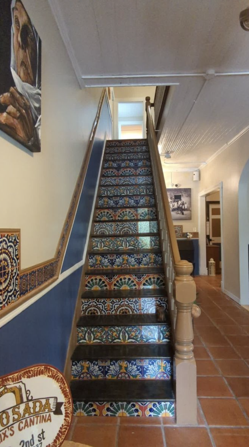 decorated steps