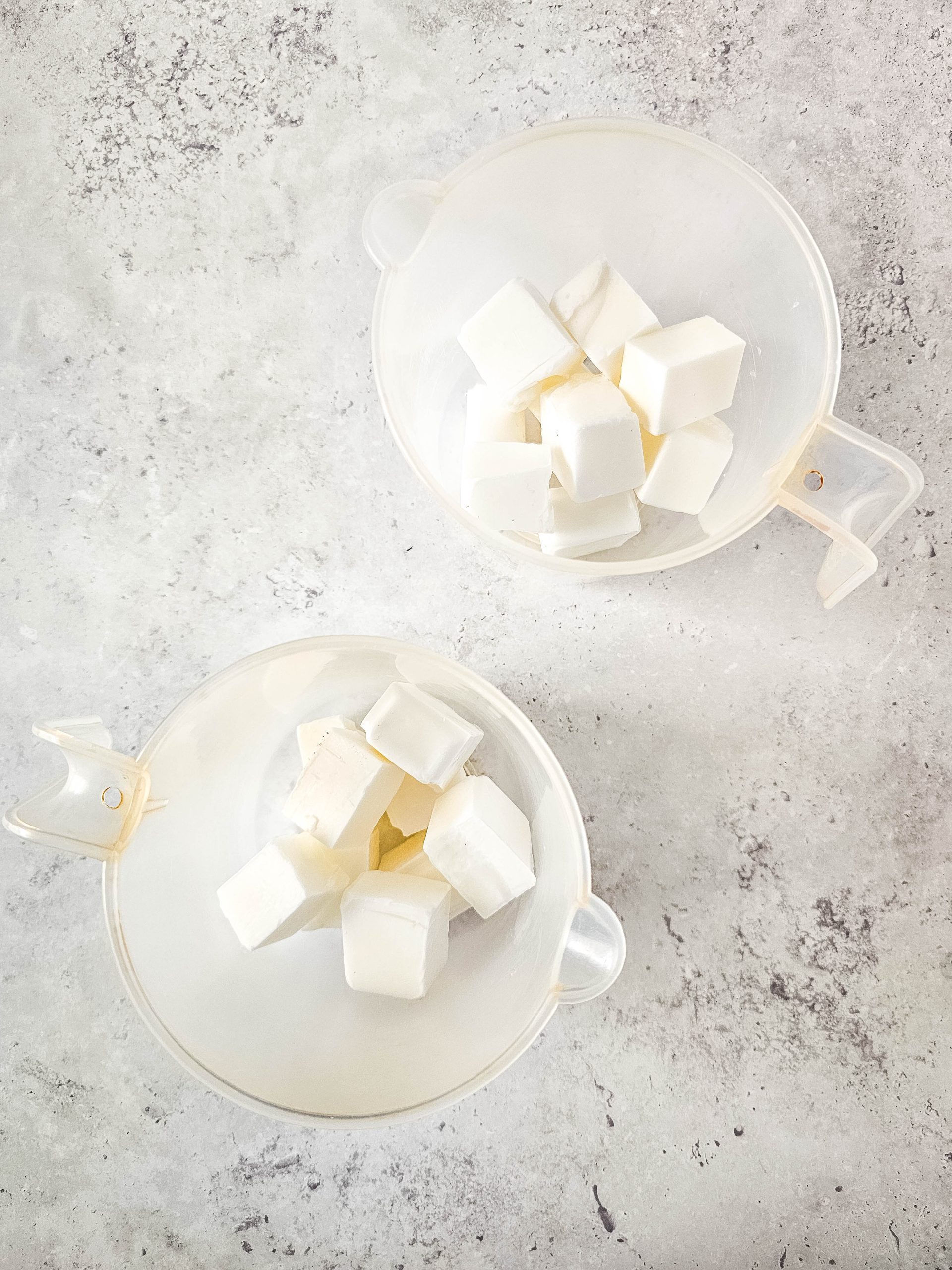 soap cubes ready to be melted