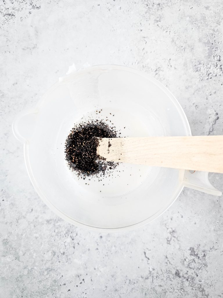adding chai tea