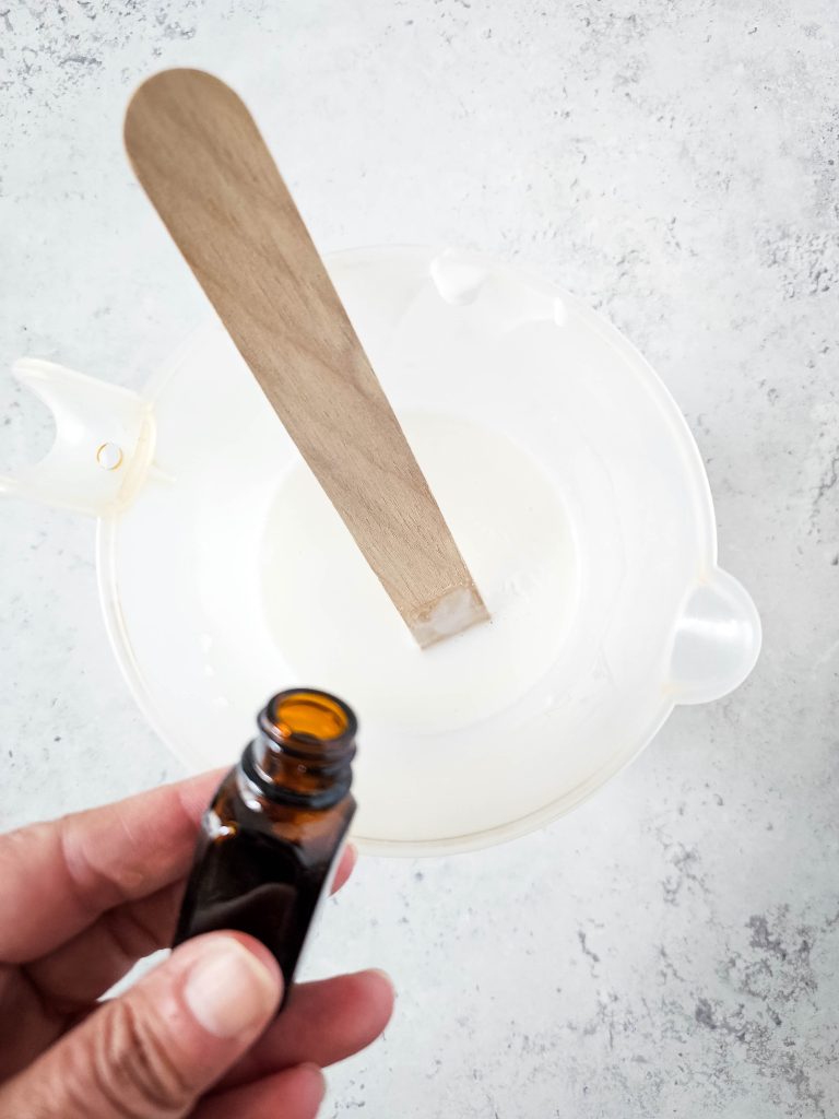 adding essential oil