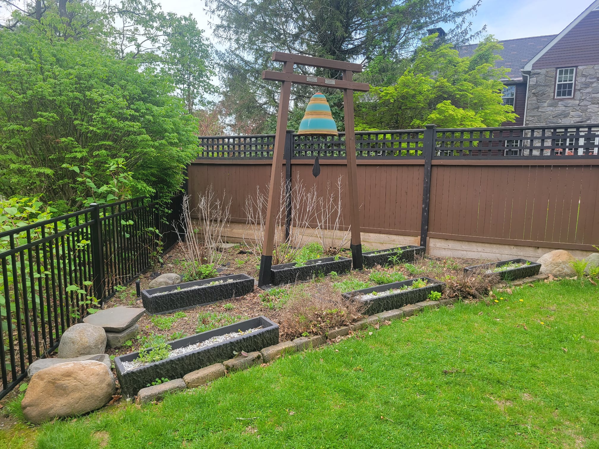 decorative corner of park