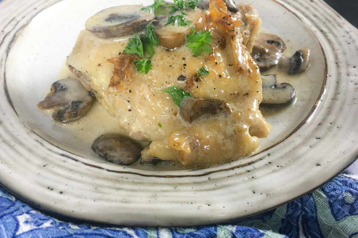 Creamy Chicken Thighs with Mushroom Sauce