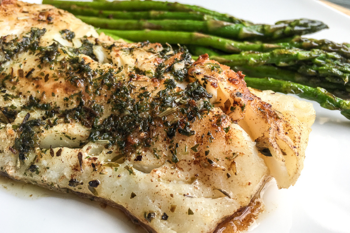 Easy Cod with Garlic Herb Butter