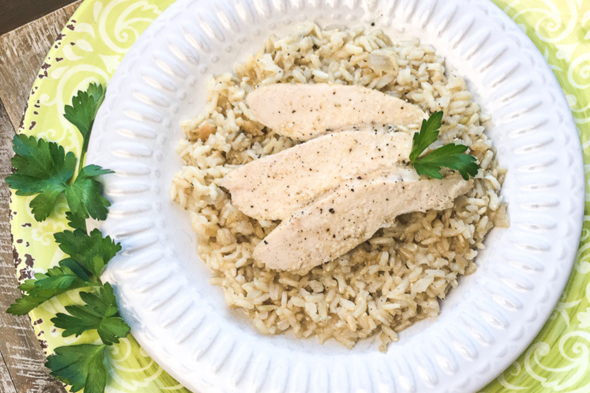 Healthy Baked Chicken & Rice Casserole
