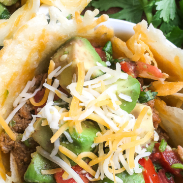 Keto Taco Cups with Avocado Salsa