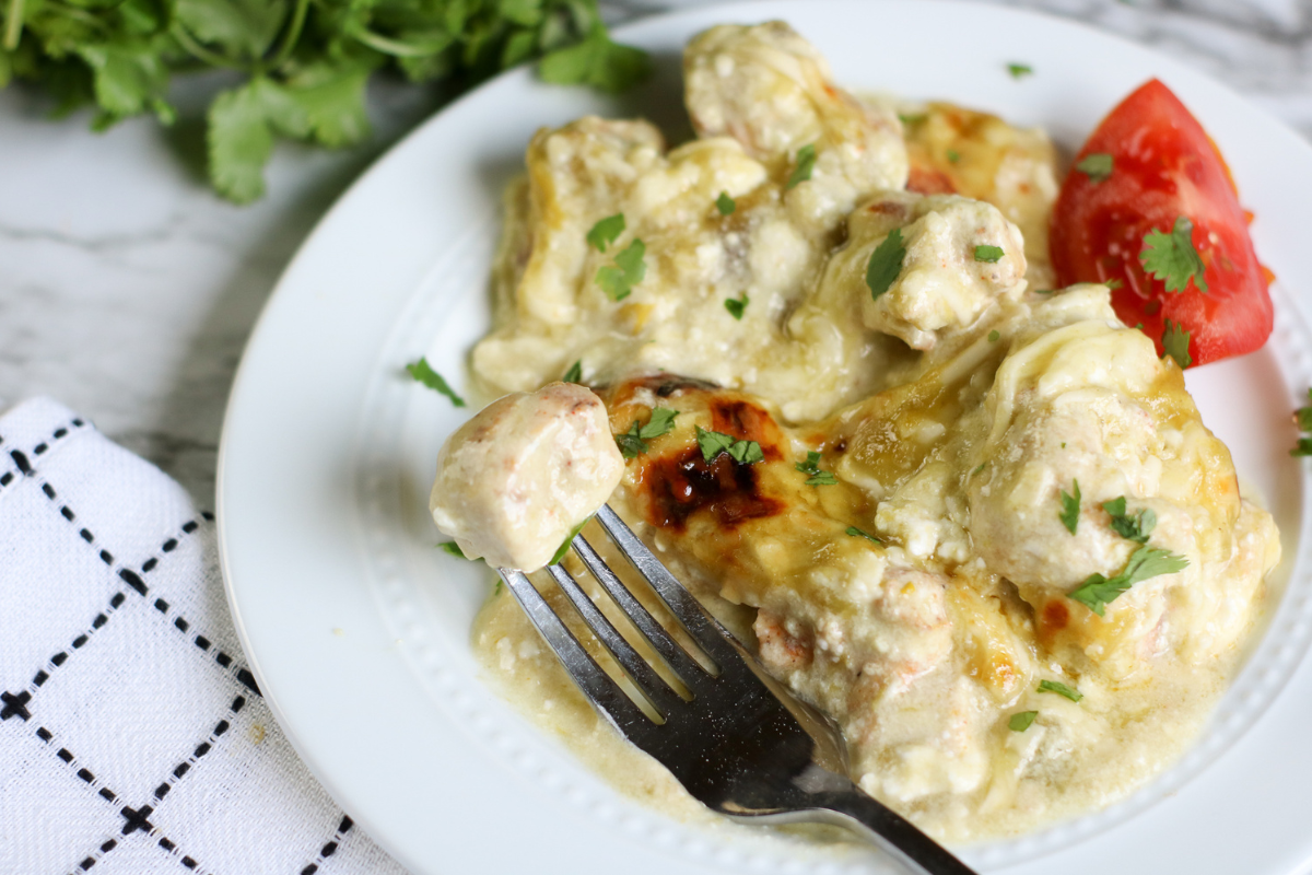 Low Carb Green Chile Chicken Casserole