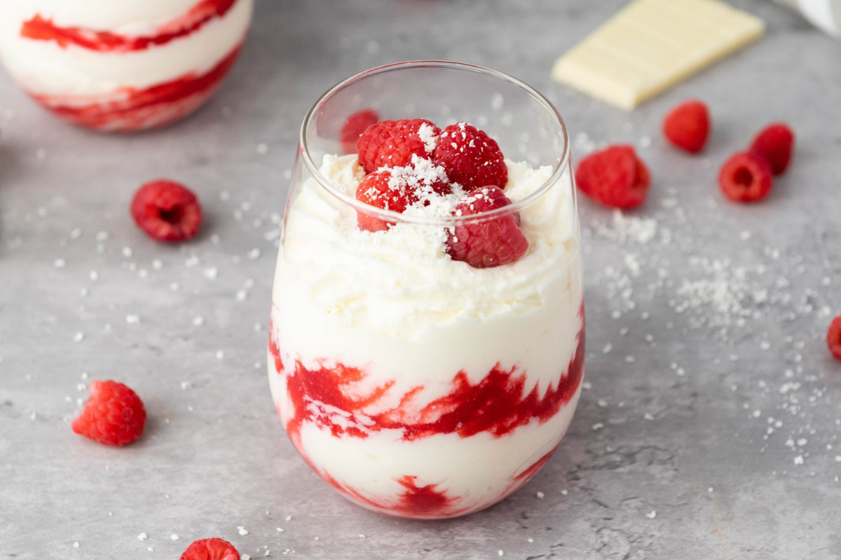 Raspberry White Chocolate Mousse