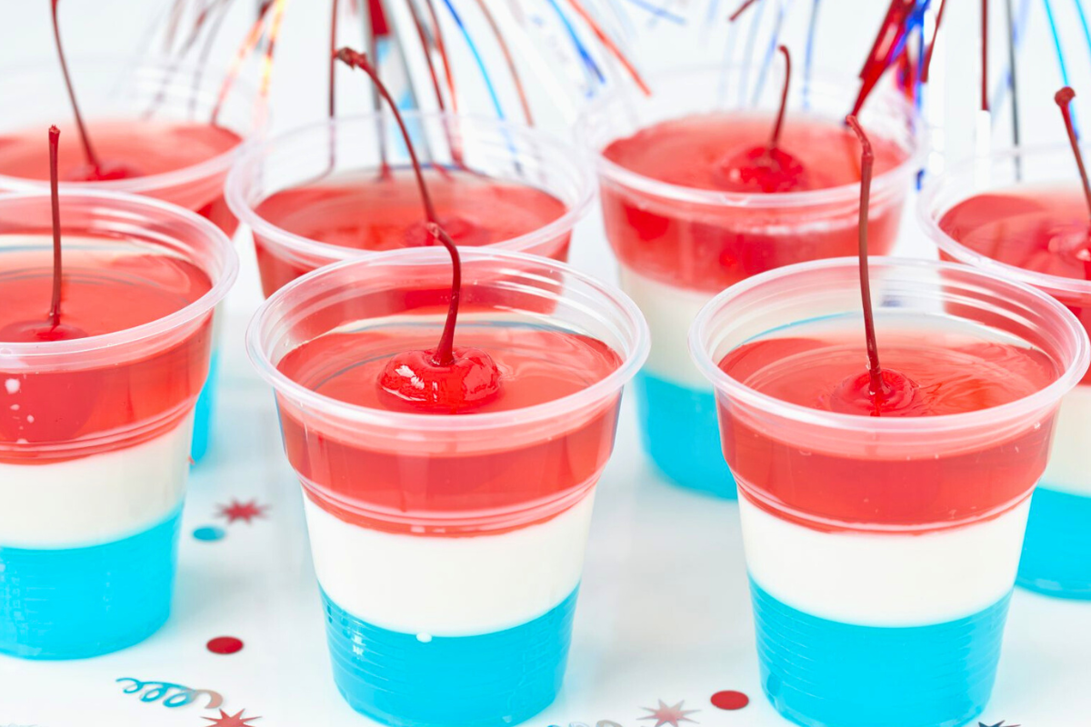 Red White & Blue Jello Shots