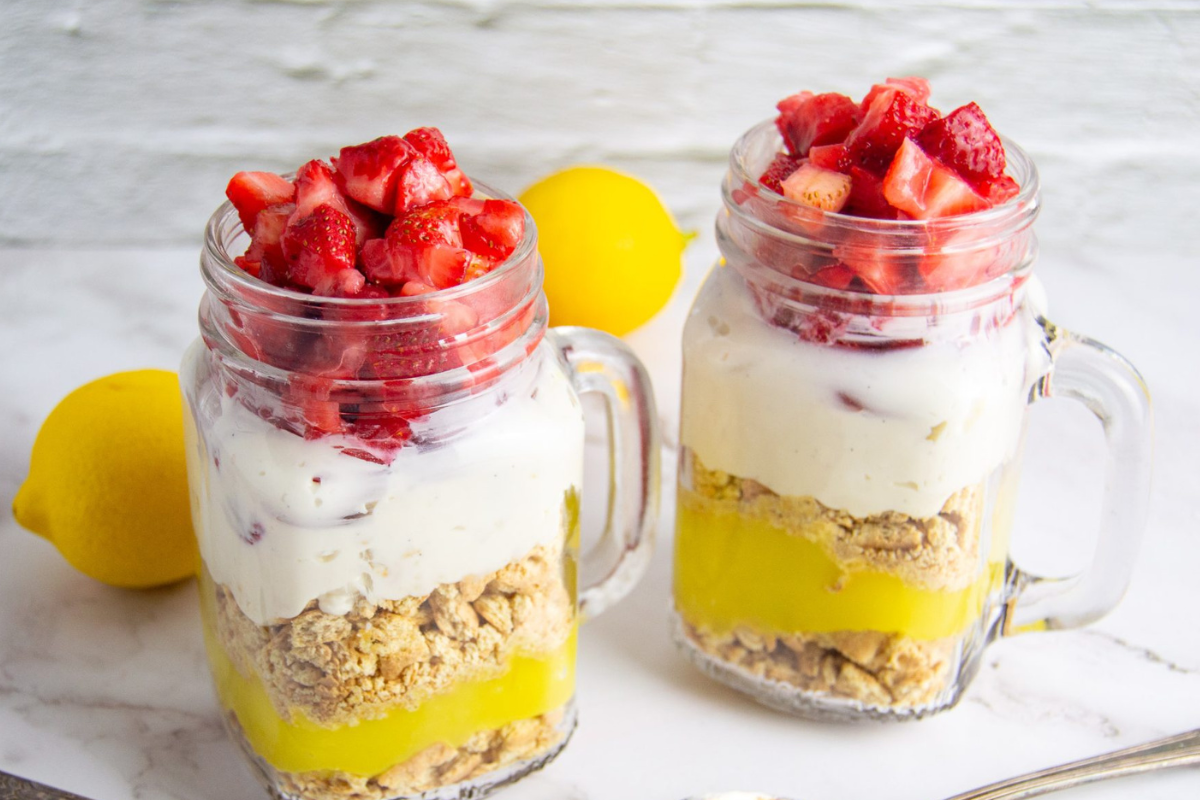 Strawberry Cheesecake Lemon Curd Parfait