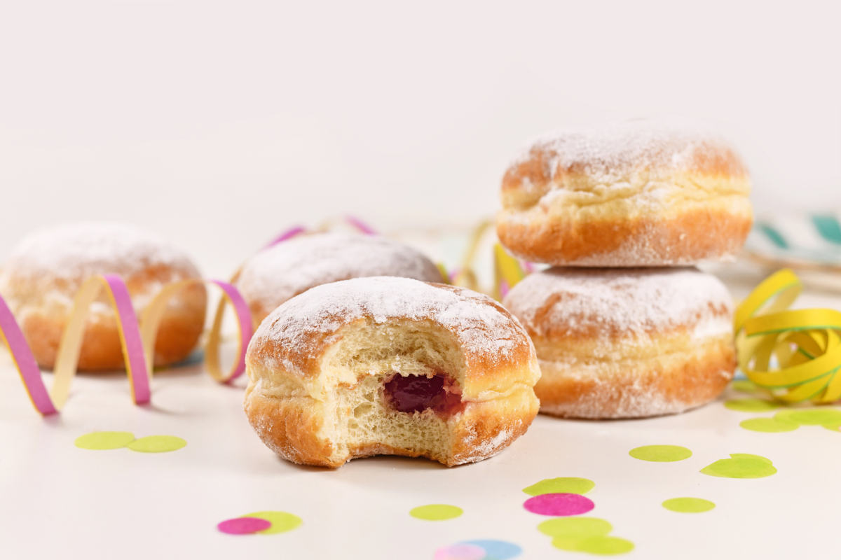 jelly donut with bite out