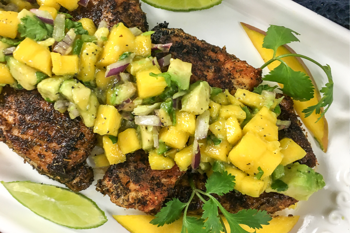 Cajun Snapper with Mango Salsa