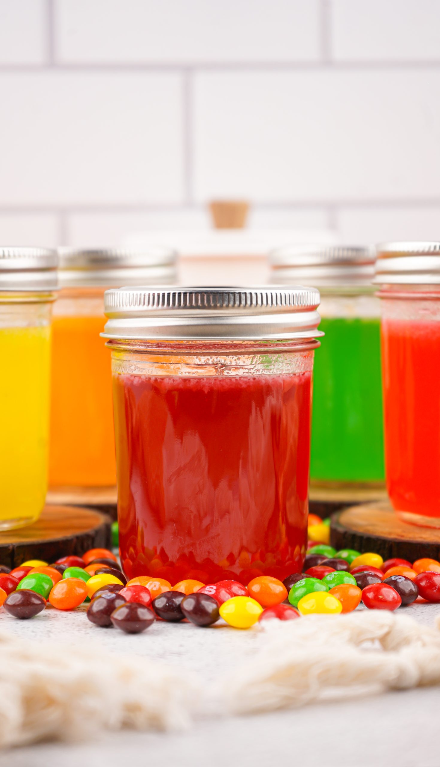 skittles vodka in a shot glass