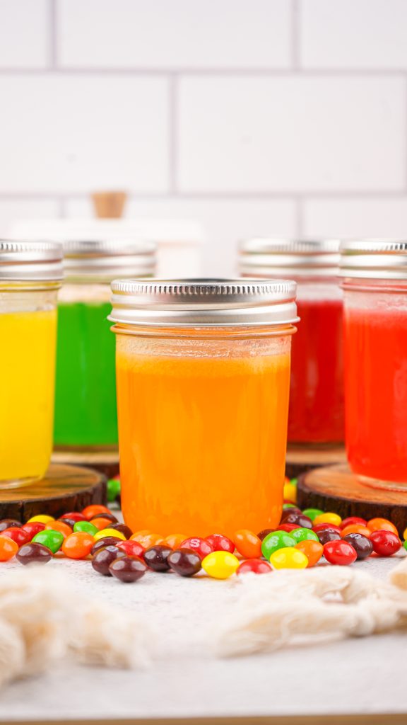 skittles vodka in jars