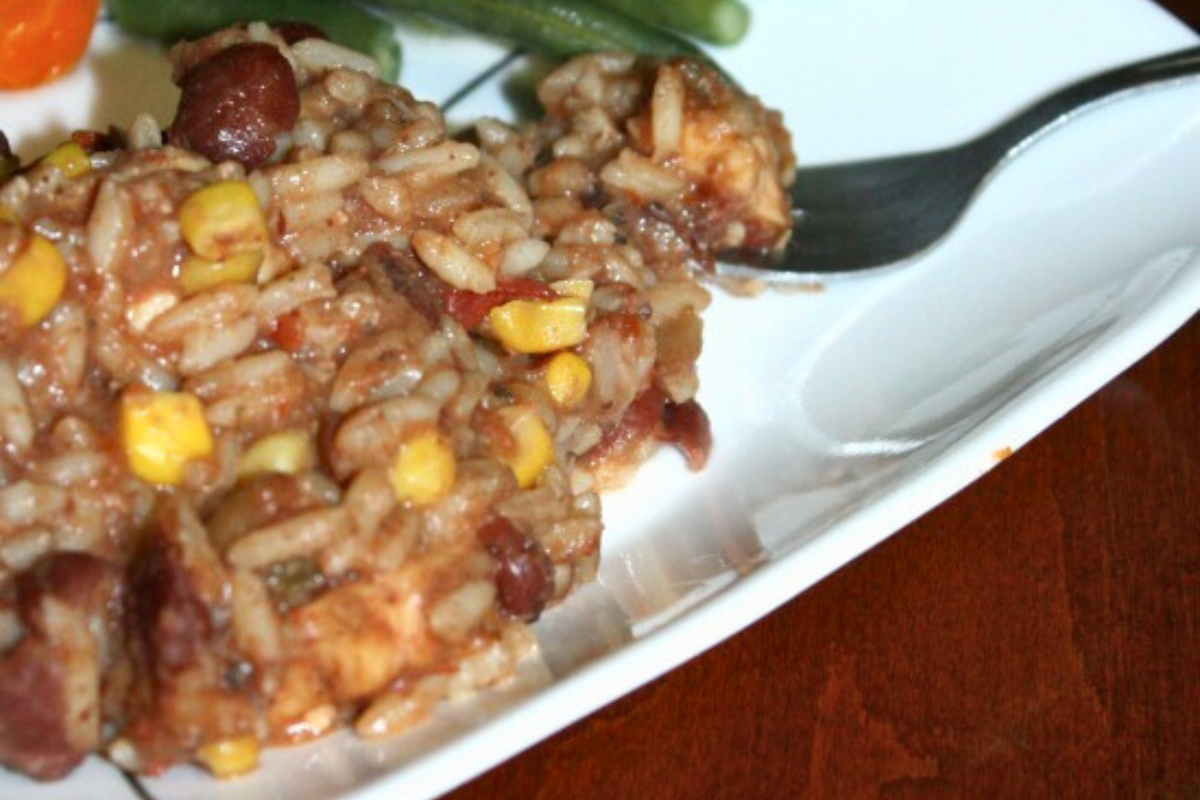 chicken, red beans and rice