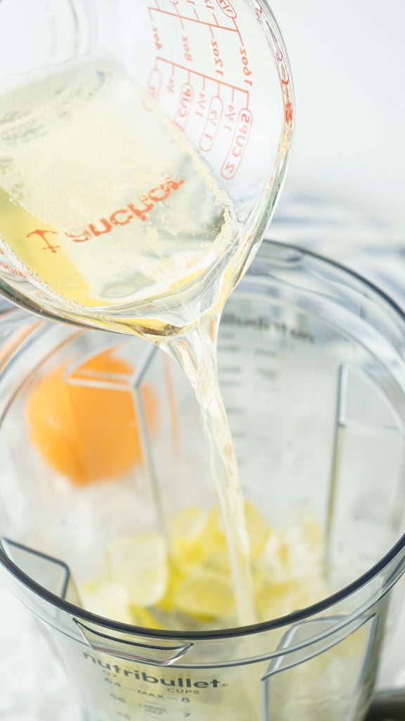 champagne in the blender