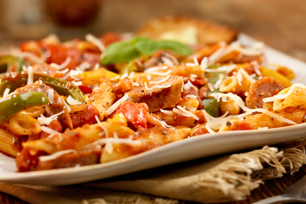 italian sausage and pepper pasta