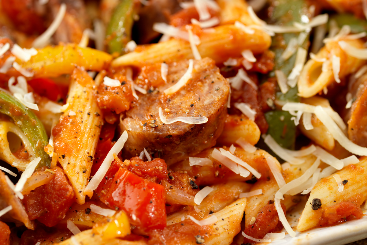 italian sausage and pepper pasta