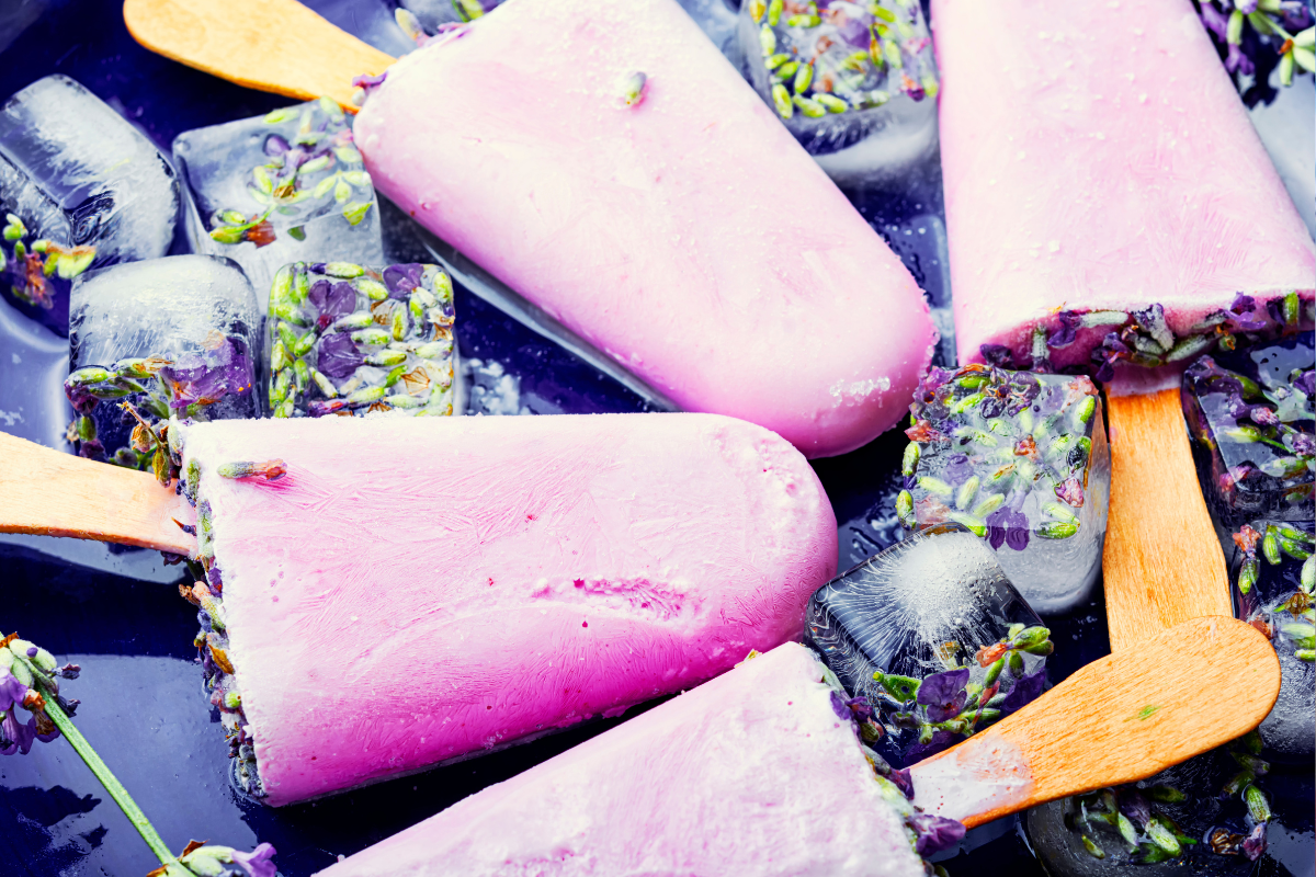 Creamy Lavender Ice Cream Bars (No Churn!)