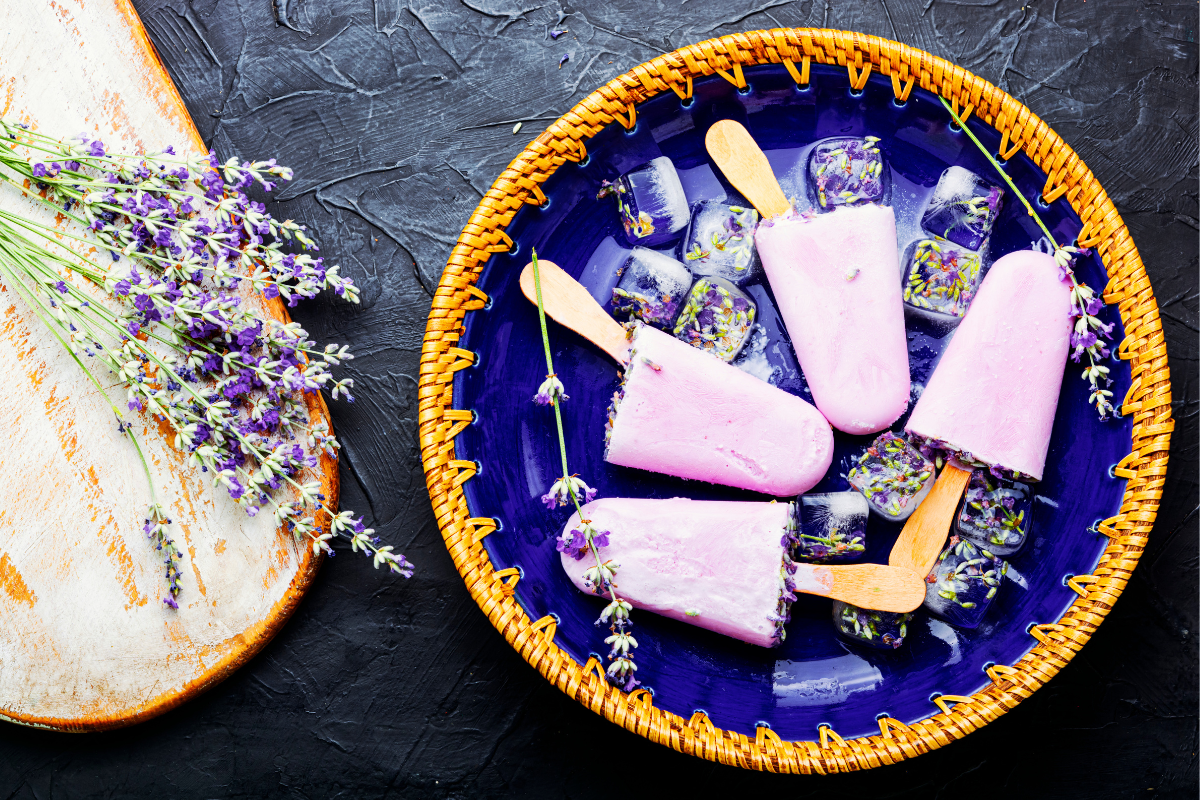Creamy Lavender Ice Cream Bars (No Churn!)