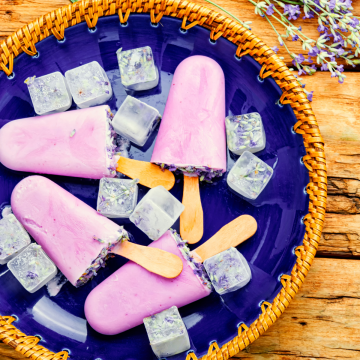 Creamy Lavender Ice Cream Bars (No Churn!)