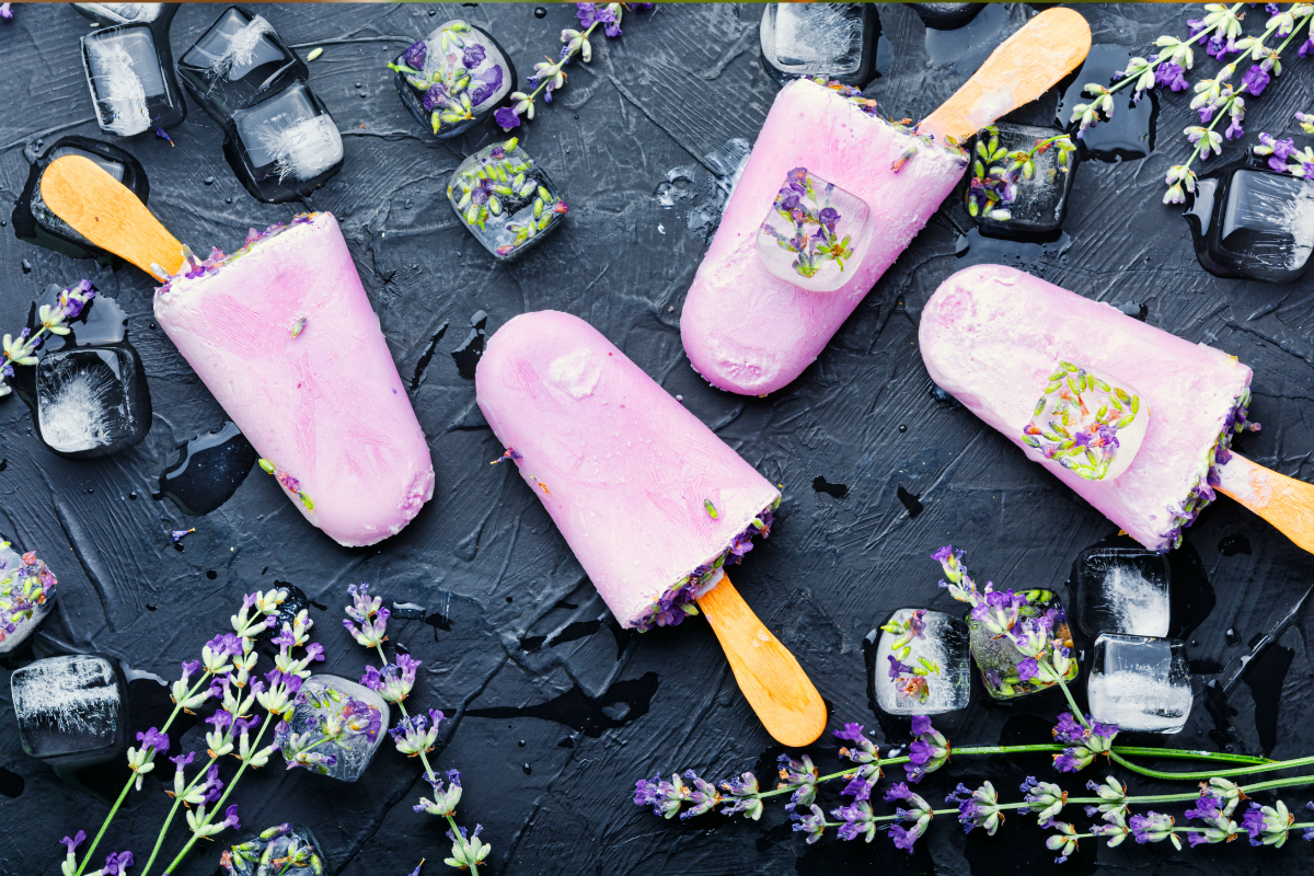 Creamy Lavender Ice Cream Bars (No Churn!)