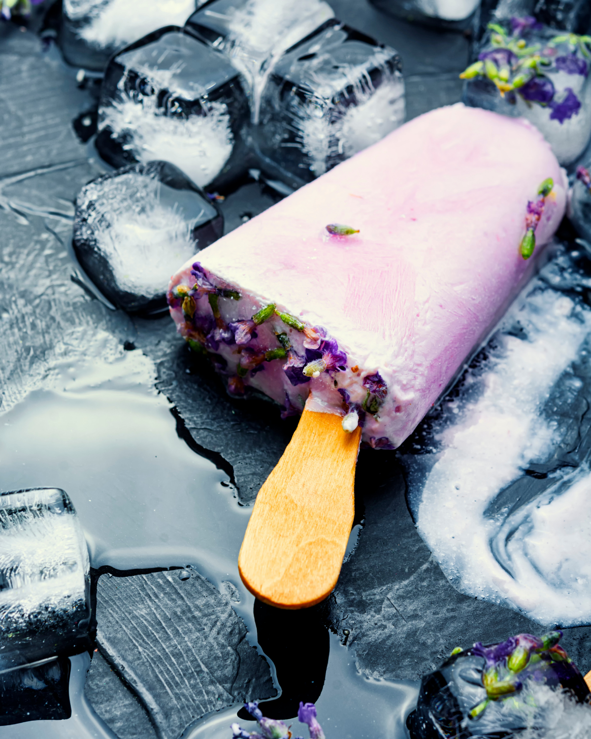 Creamy Lavender Ice Cream Bars (No Churn!)