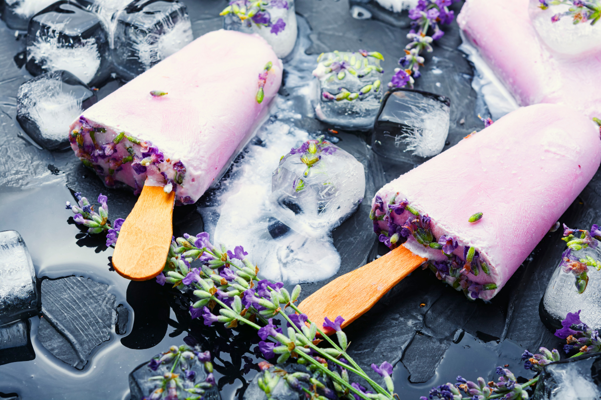 Creamy Lavender Ice Cream Bars (No Churn!)