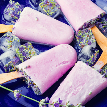 Creamy Lavender Ice Cream Bars (No Churn!)